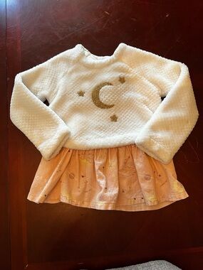 Isaac Mizrahi Cream Fuzzy Jacket with Pink Label